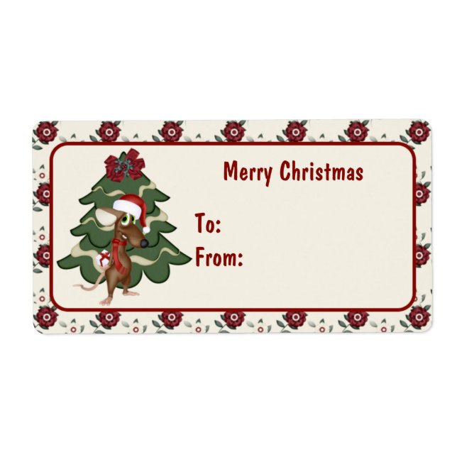 Christmas Mouse  Christmas Tags (Front)