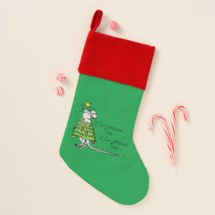 Christmas Mouse Cute Funny Holiday Christmas Stocking