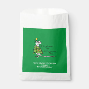 Christmas Mouse Cute Funny Holiday Favor Bag