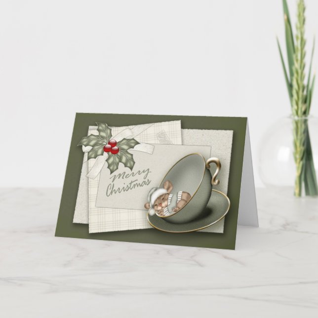 Christmas Mouse Holiday Card (Front)