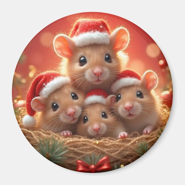Christmas Mouse Magnet (Front)
