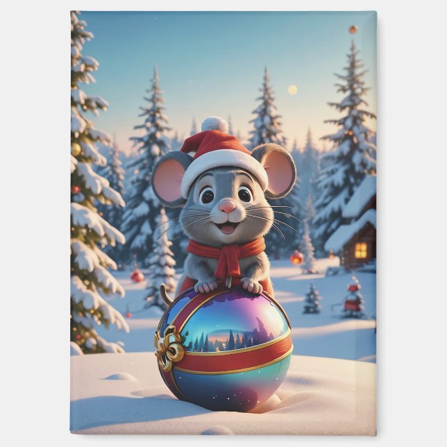 Christmas Mouse Magnet (Front)
