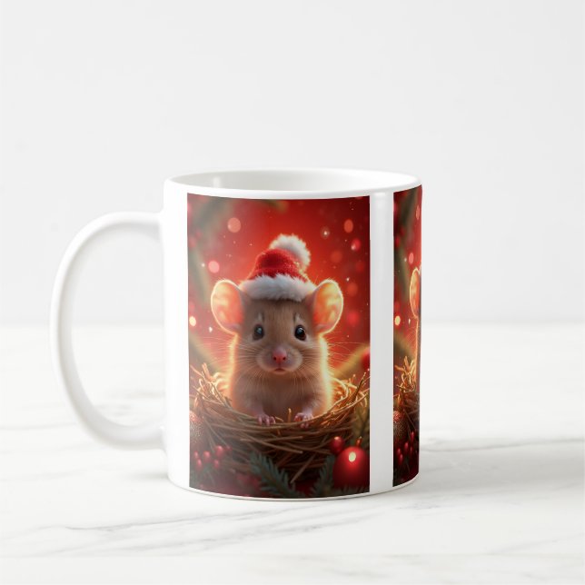 Christmas Mouse Mug (Left)
