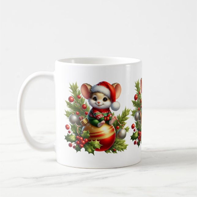 Christmas Mouse Mug (Left)