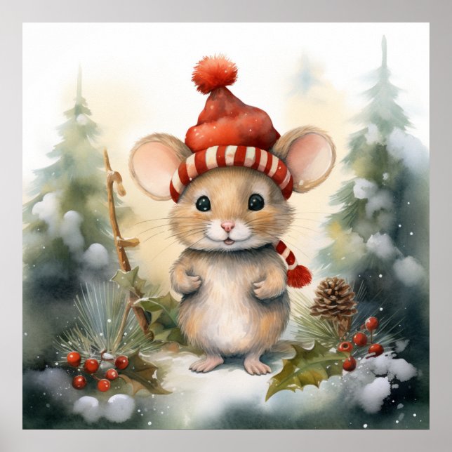 Christmas Mouse Poster (Front)