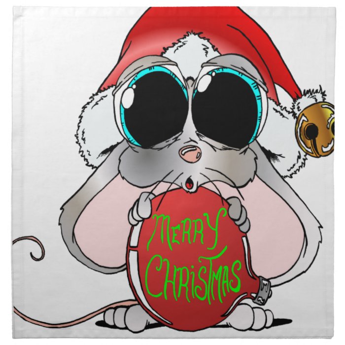 Christmas Mouse Printed Napkins