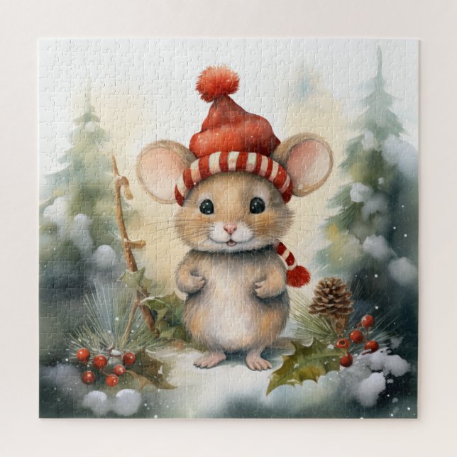 Christmas Mouse Puzzle (Vertical)