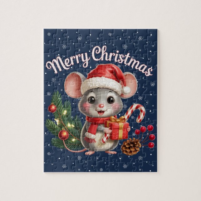Christmas Mouse Puzzle (Vertical)