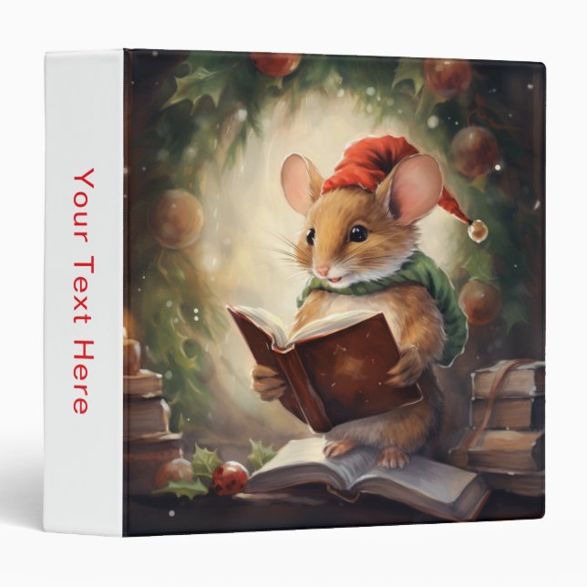 Christmas Mouse reading 3 Ring Binder (Front/Spine)