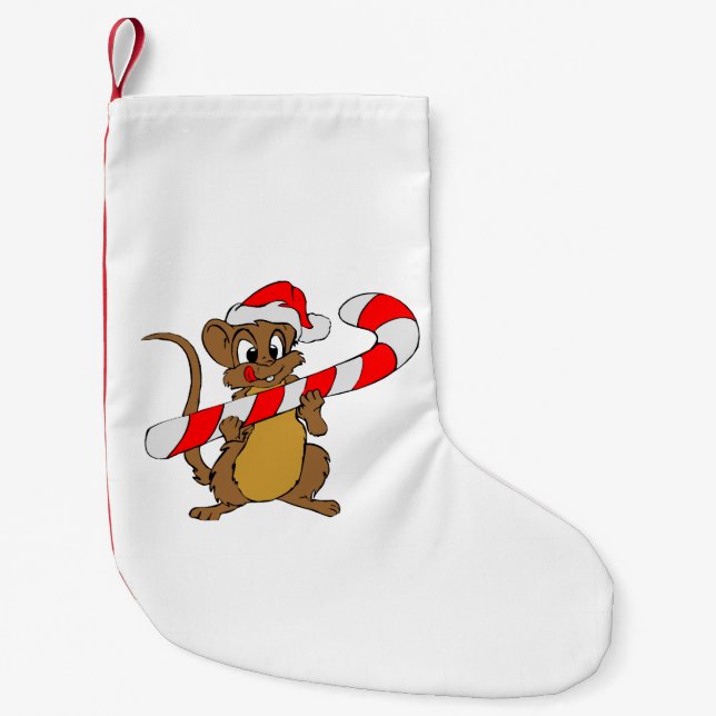 Christmas Mouse Small Christmas Stocking (Front)