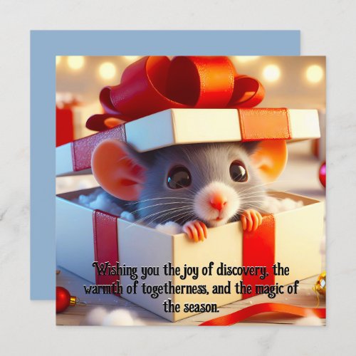 Christmas Mouse Surprise Gift Holiday Greetings