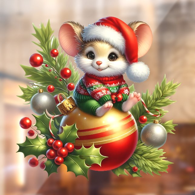 Christmas Mouse Window Cling (Sheet 2)