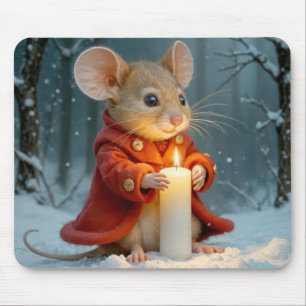 Christmas Mouse With a Candle Pad