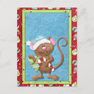 Christmas Mouse With Candy Cane Cards