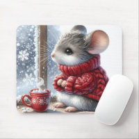 Christmas Mouse With Steaming Hot Cocoa