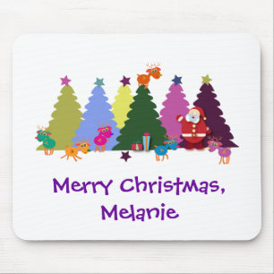 Christmas mousepad: Santa and his reindeers Mouse Pad