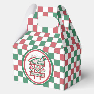 Christmas Movie Marathon Retro Marquee Festive Favor Boxes