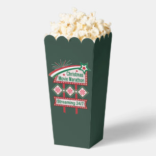 Christmas Movie Marathon Retro Marquee Festive Favor Boxes