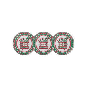 Christmas Movie Marathon Retro Marquee Festive Golf Ball Marker