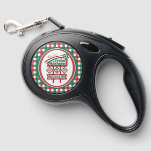 Christmas Movie Marathon Retro Marquee Festive Retractable Pet Leash