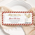 Christmas Movie Night Gift Ticket Voucher Invitation<br><div class="desc">Christmas Movie Night Gift Ticket Voucher Invitation</div>