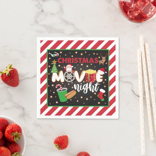Christmas Movie Night Napkin (Insitu)
