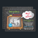 Christmas Movie Night Retro TV Party Invitation<br><div class="desc">Ho,  ho,  ho,  celebrate with Santa's favorite Christmas Holiday movies with this fun invitation. Features a retro vintage television set,  Santa,  fun fonts on a snowy background. Great for a party that loves popular Christmas Movies!</div>