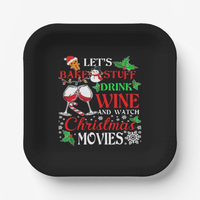 Christmas movie  paper plates (Front)