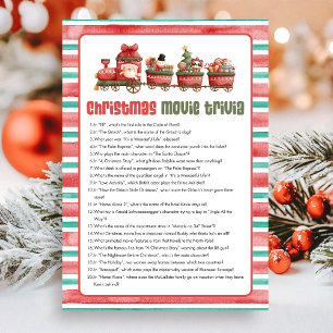 Christmas Movie Trivia Game Holiday Card