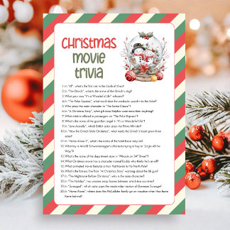 Christmas Movie Trivia Game Holiday Card