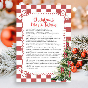 Christmas Movie Trivia Game Holiday Card