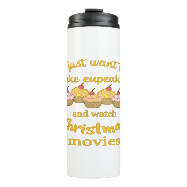 Christmas Movies and Baking Thermal Tumbler (Front)