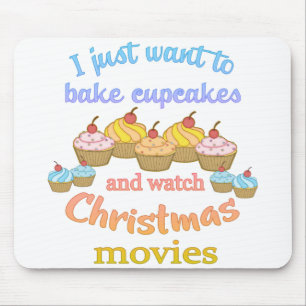 Christmas Movies and Cupcakes Mouse Pad