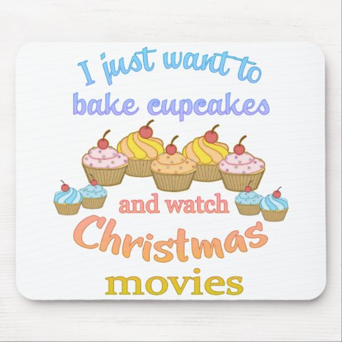 Christmas Movies and Cupcakes Mouse Pad