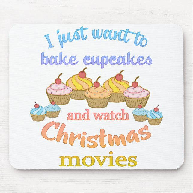 Christmas Movies and Cupcakes Mouse Pad (Front)