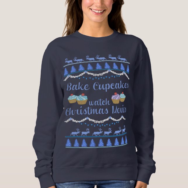Christmas Movies and Cupcakes Sweatshirt (Front)