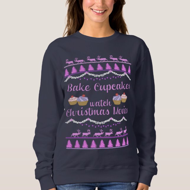 Christmas Movies and Cupcakes Sweatshirt (Front)