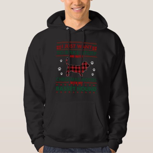 Christmas Movies Basset Hound Lover Ugly Christmas Hoodie