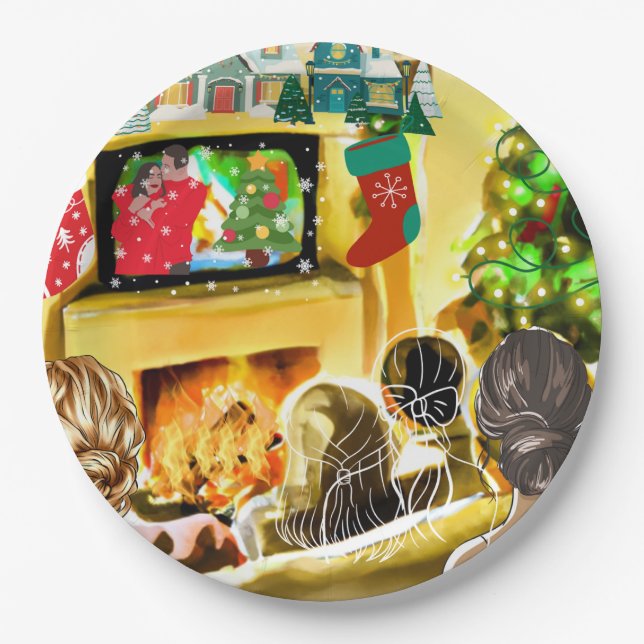 Christmas Movies Paper Plates (Front)