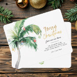 Christmas Moving Address Palm Tree Announcement<br><div class="desc">Christmas Holiday Coastal Moving Palm Tree Announcement you can easily customize by clicking the "Personalize" button. Add your custom message and names on the reverse side</div>