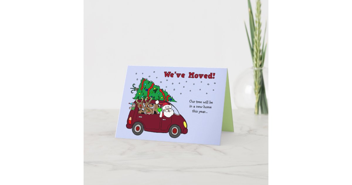 Christmas Moving Announcement card