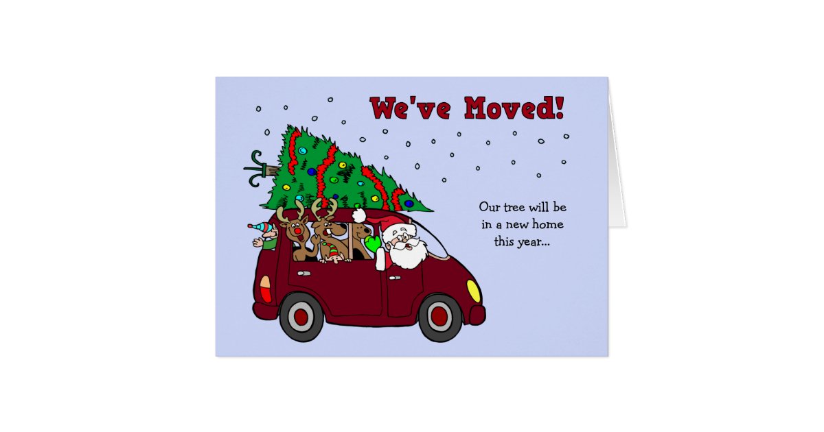 Christmas Moving Announcement card