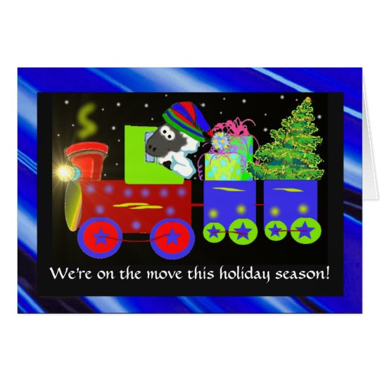 Christmas moving announcement cards template