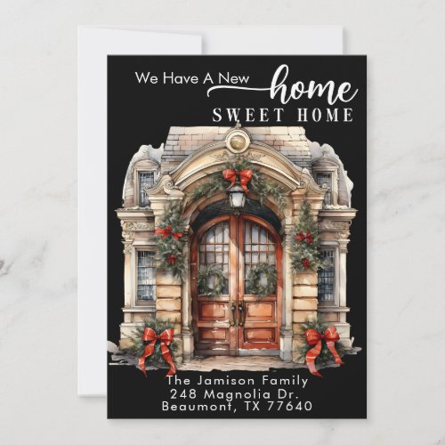 Christmas Moving Announcement Holiday Card