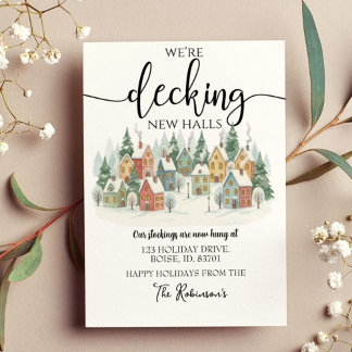 Christmas Moving Announcement, New Address Holiday Card