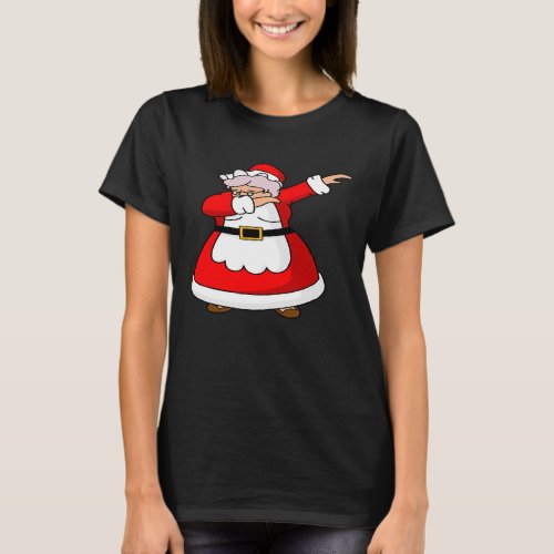 Christmas Mrs Claus Holiday Dabbing Mrs Claus T_Shirt