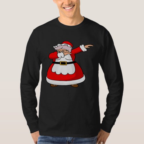 Christmas Mrs Claus Holiday Dabbing Mrs Claus T_Shirt