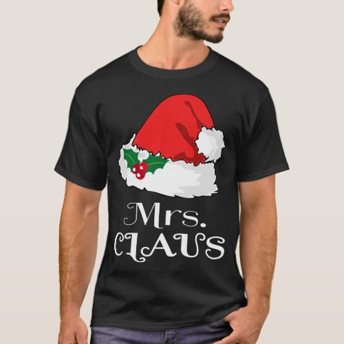 Christmas Mrs Claus Matching Pajama Santa Hat X_m T_Shirt