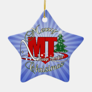 CHRISTMAS MT Massage Therapist Ceramic Ornament