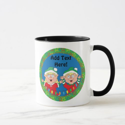 Christmas Mug 11 oz Elves Personalize